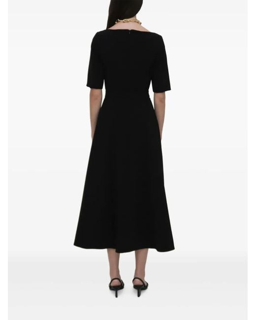 Abito Con Scollo Squadrato di Rosetta Getty in Black