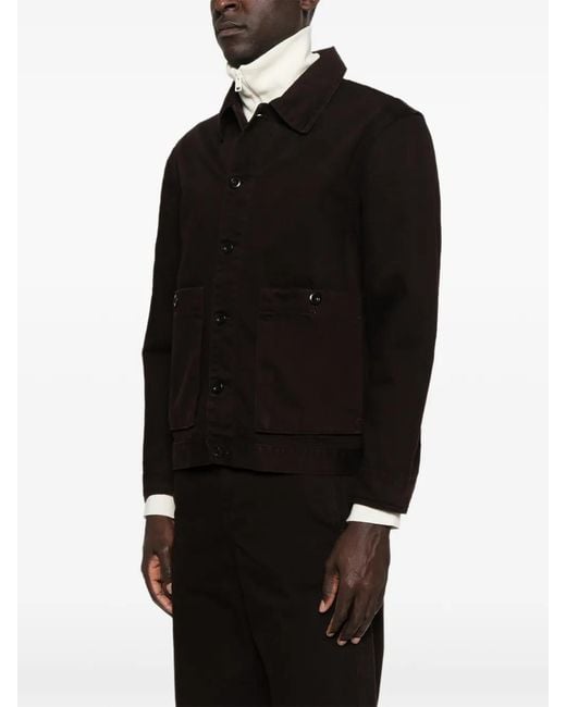Sandro Black Buttoned Denim Jacket for men