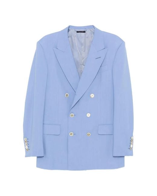 Tom Ford Blue Double-Breasted Blazer for men