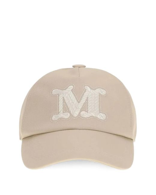 Max Mara Natural Logo-Embroidered Baseball Cap