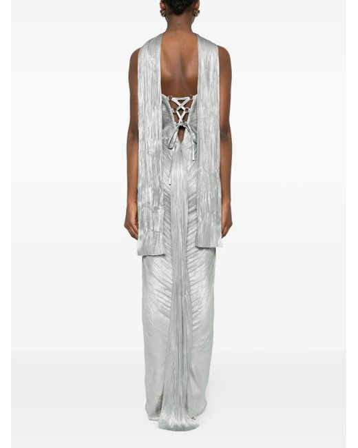 Maria Lucia Hohan White Tonia Cutout Maxi Dress