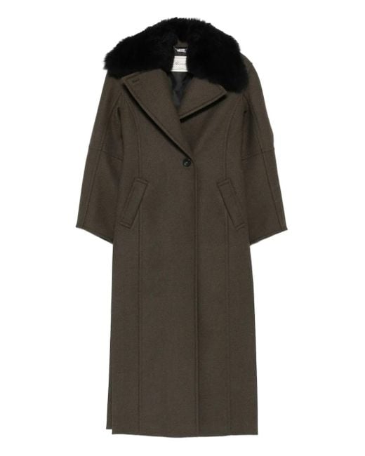 Blumarine Black Single-Breasted Coat