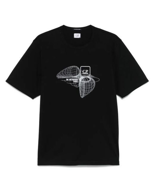 C P Company Black Short-Sleeves T-Shirt for men