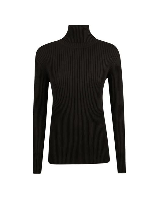 P.A.R.O.S.H. Black Ribbed Sweater