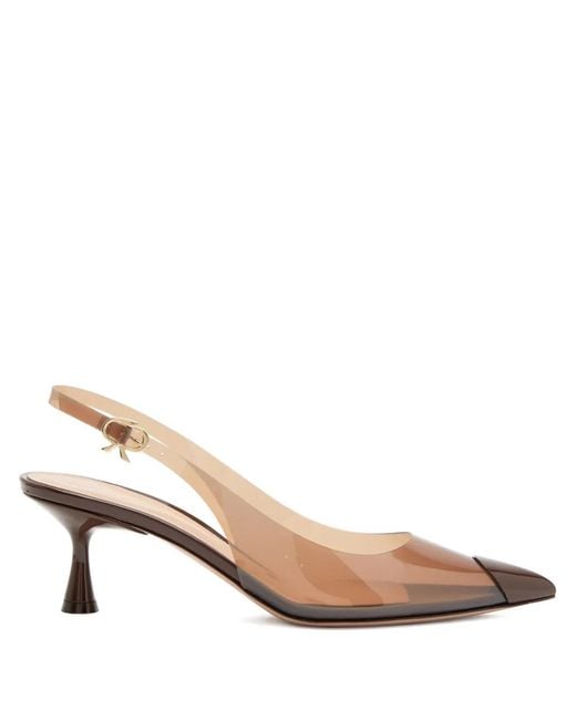 Gianvito Rossi Natural Diana Pointed Slingback Pumps