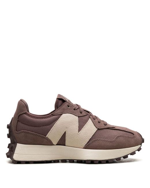New Balance Brown 327 Black Fig Sneakers