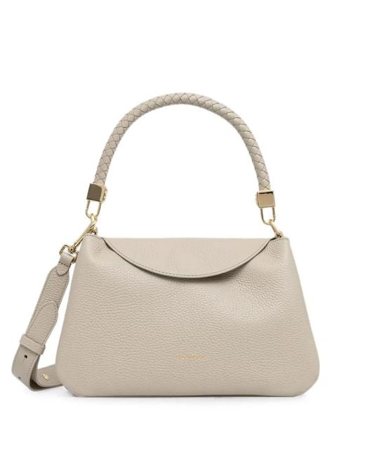 Coccinelle Natural Braided-Handle Leather Tote Bag