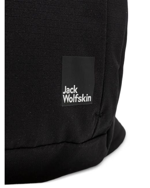 Jack Wolfskin Black Waimea Logo-Patch Backpack