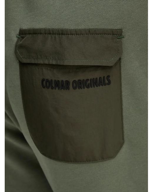 Colmar Green Patch-Pocket Track Pants for men