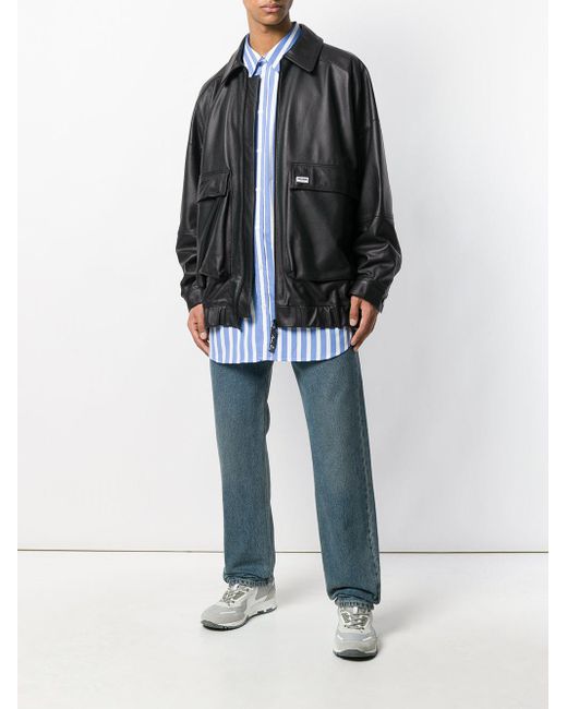 Martine rose oversized leather jacket clearance