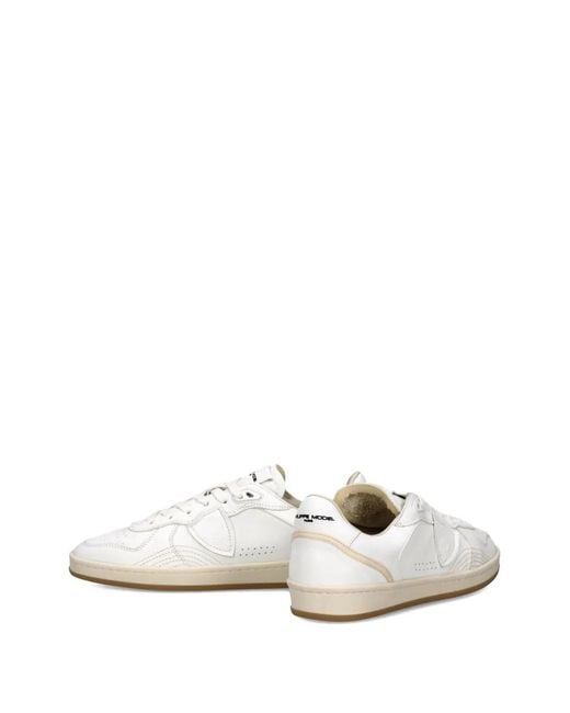 Philippe Model White Pgal Perforated Leather Sneakers