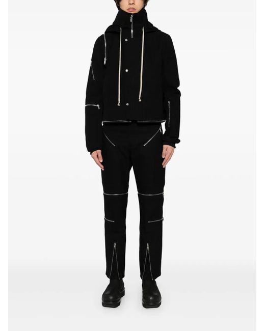 Rick Owens Black Cropped Headon Jacket for men