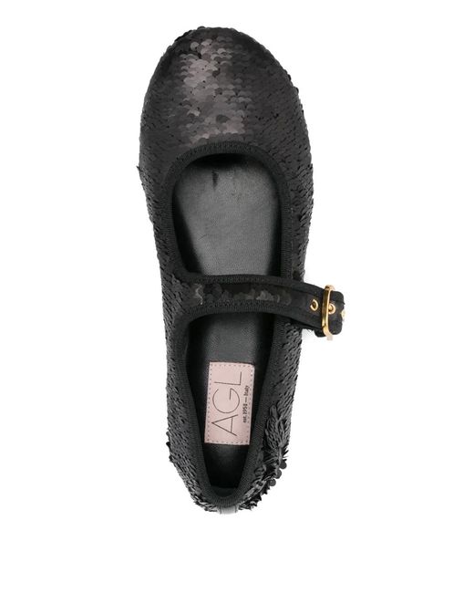 Agl Attilio Giusti Leombruni Black Bebe Ballerina Shoes