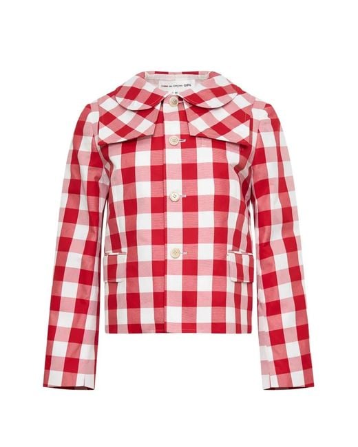 Comme des Garçons Red Gingham Jacket
