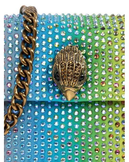 Kurt Geiger Blue Mini Kensington Crystal-Embellished Shoulder Bag