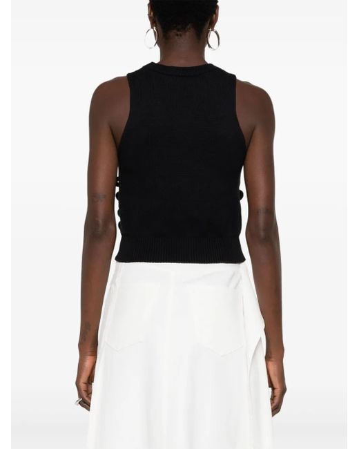 J.W. Anderson Black Loop-Detailing Knitted Tank Top