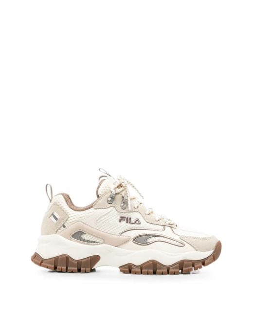 Fila White Ray Tracer Tr2 Lace-Up Sneakers