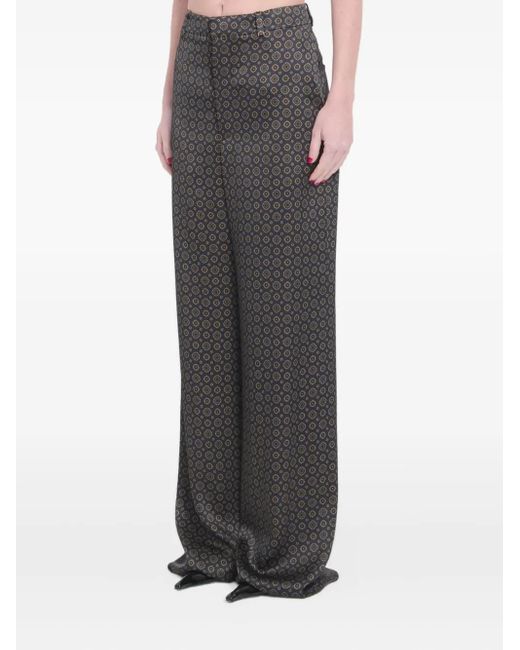 Saint Laurent Gray Patterned Trousers