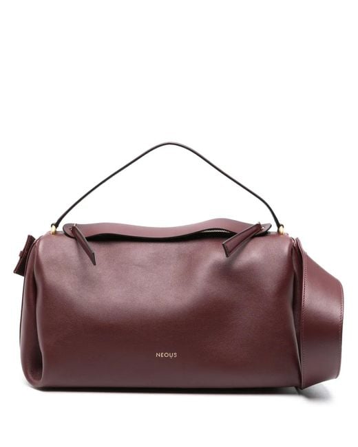 Neous Purple Scorpius Leather Tote Bag