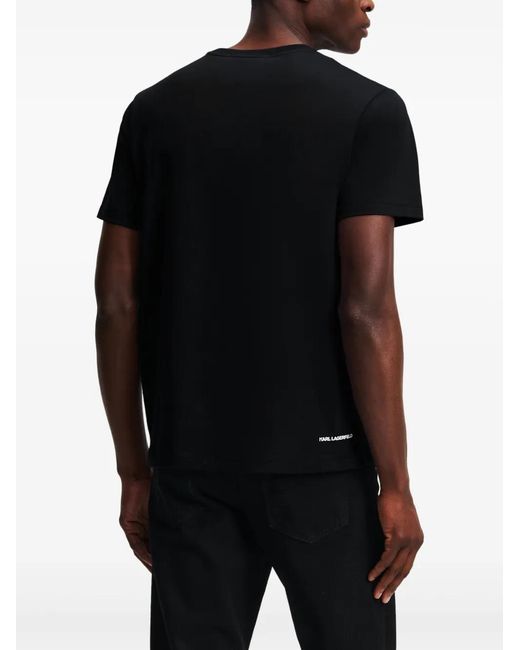 Karl Lagerfeld Black Essential Logo T-Shirt for men