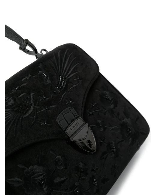 Aspinal Black Midi Mayfair Top-Handle Bag