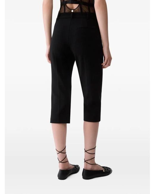 Liu Jo Black Cropped Trousers With Sash