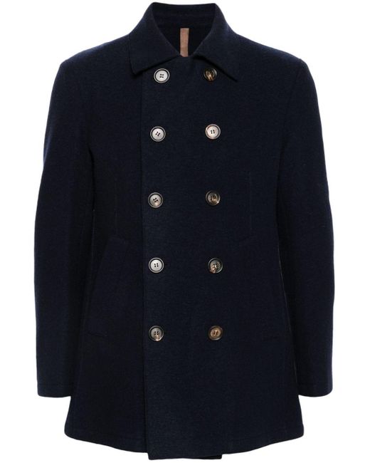 Eleventy Blue Wool Coat for men