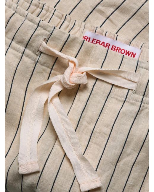 Orlebar Brown White Alex Fine-Stripe Deck Shorts for men