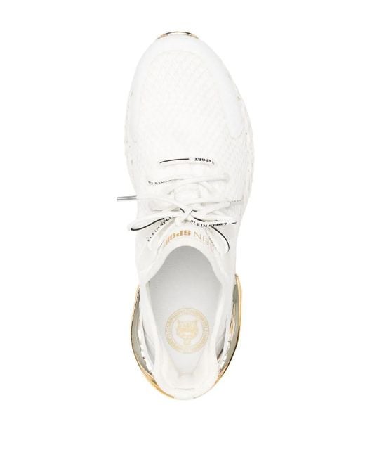 Philipp Plein White Thunder Force Lace-Up Sneakers