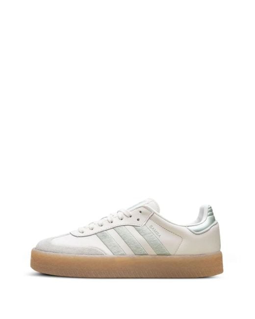 Adidas White Samba "Mint" Sneakers