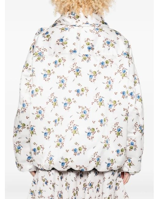Chaqueta con estampado floral N°21 de color White