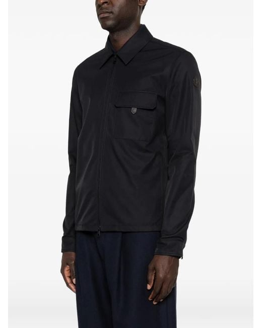 Moncler Black Chest-Pocket Zip Jacket for men