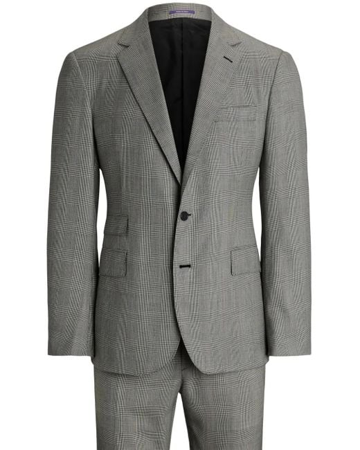 Ralph Lauren Gray Prince Of Wales Check Suit for men
