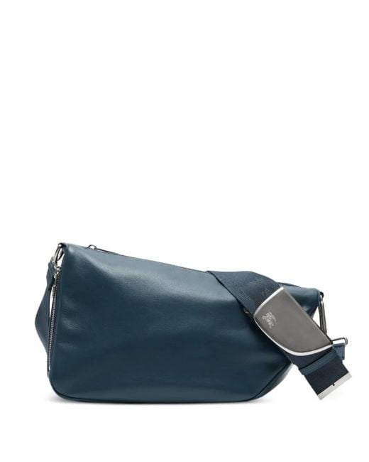 Burberry Blue Shield Leather Shoulder Bag