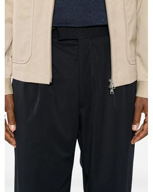 Karl Lagerfeld White Pleated Wide-Leg Trousers for men