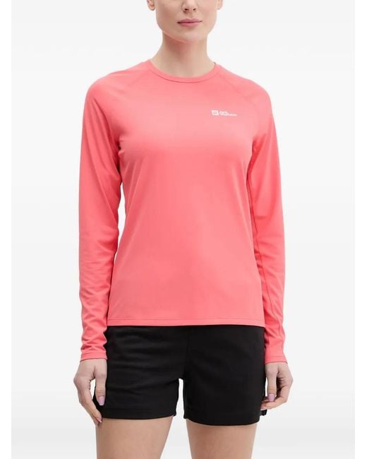 Jack Wolfskin Red Prelight Swift Long-Sleeve Top