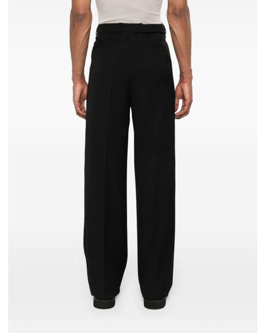 Pantaloni con pieghe di Lanvin in Black da Uomo