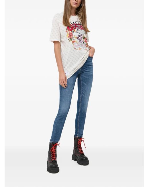 Guess Blue 1981 Five-Pocket Skinny Jeans