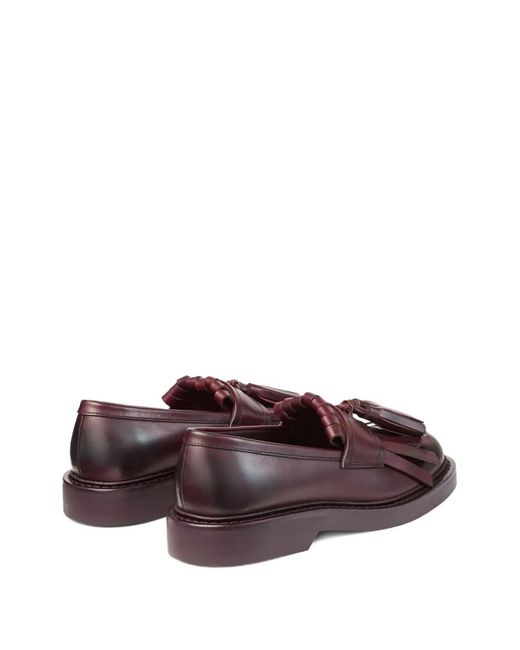 Jimmy Choo Purple Buff Fringe-Detail Loafers for men