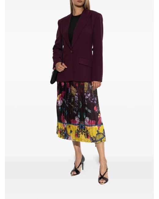 Versace Jeans Couture Purple Button Blazer