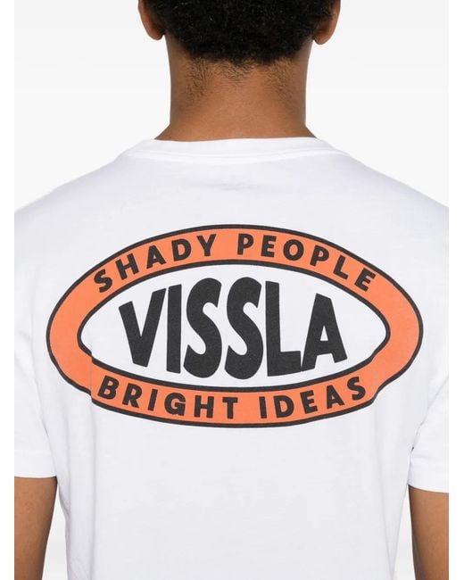 Vissla White Sliders Chest-Pocket T-Shirt for men