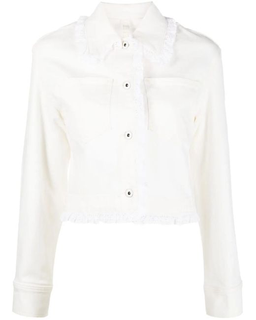 KENZO White Jackets Blue