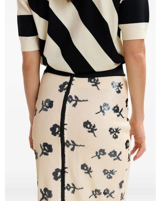 Essentiel Antwerp Natural Jorinda Sequinned Skirt