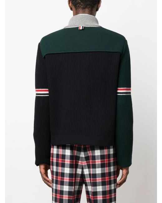 Thom Browne Vest Met Patchwork in het Black voor heren