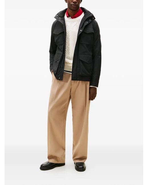 Tommy Hilfiger Black Multi-Pockets Military Jacket for men