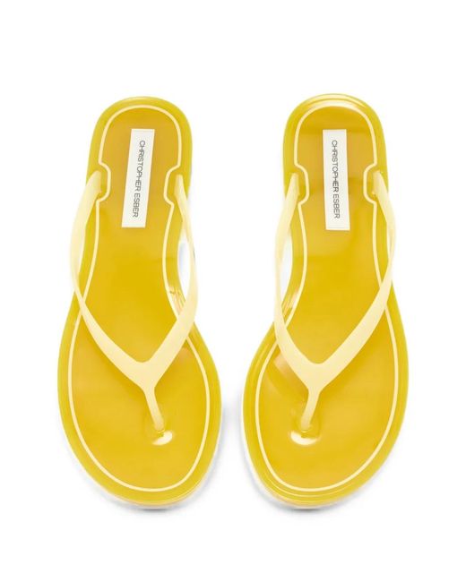 Christopher Esber Yellow Jo Flip Flops