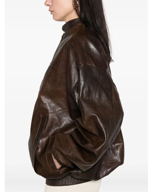 Bomber Con Zip di Magda Butrym in Brown