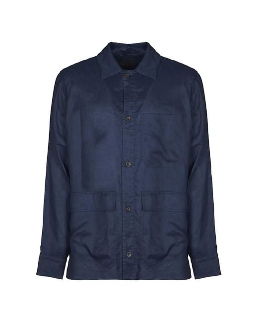 Chaqueta Con Bolsillo Con Botón Paltò de hombre de color Blue