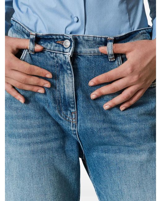 Twinset Blue Five-Pocket Tapered Jeans