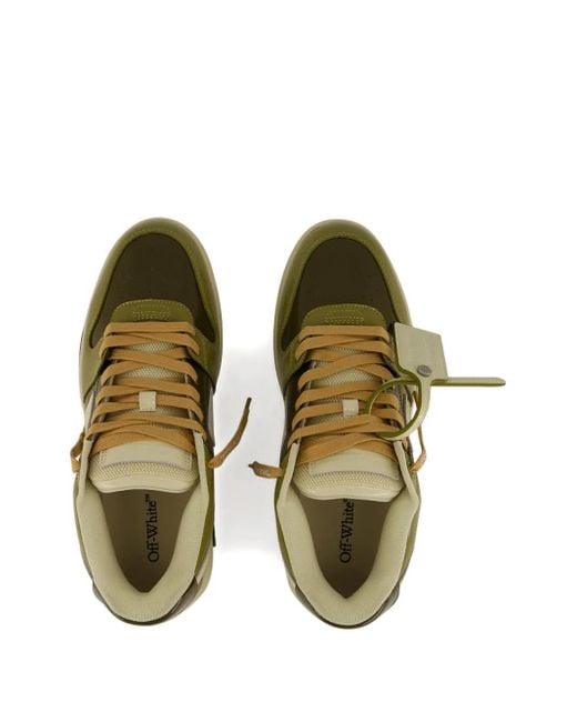 Off-White c/o Virgil Abloh Out Of Office "Ooo" Lakleren Sneakers in het Green voor heren